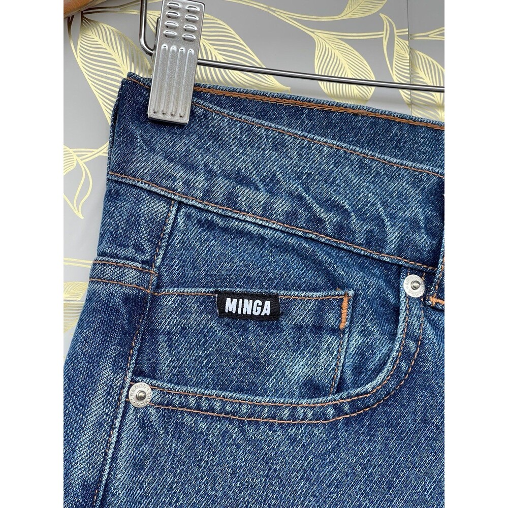 Minga London Butterfly Patch Wide Leg Skater Jeans Y2K Indie Aesthetic size 4 - Picture 5 of 12